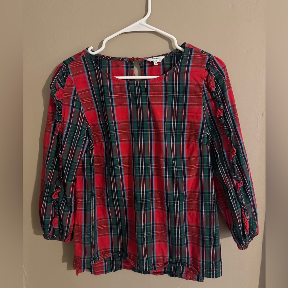 Women’s crown & ivy Red and Green Plaid Blouse